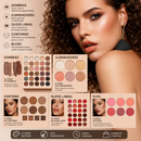 Paleta de Maquiagem Completa 67 Cores Premium – Sombras, Blush, Contorno e Iluminador