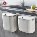 Lixeira de parede com tampa nos tamanhos 7L e 9L, cesto suspenso criativo para cozinha, banheiro, armário, porta, vaso sanitário e sala de estar, ideal para economizar espaço e manter o ambiente mais limpo e organizado.