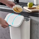 Lixeira de parede com tampa nos tamanhos 7L e 9L, cesto suspenso criativo para cozinha, banheiro, armário, porta, vaso sanitário e sala de estar, ideal para economizar espaço e manter o ambiente mais limpo e organizado.