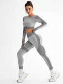 Conjunto de 2 peças de legging esportiva