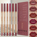 Lápis Delineador Labial Fosco Velvet – Kit com 6 Cores