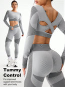 Conjunto de 2 peças de legging esportiva