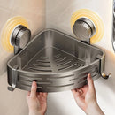 Rack Organizador de Banheiro com Ventosa – Triangular, Resistente e Sem Furos