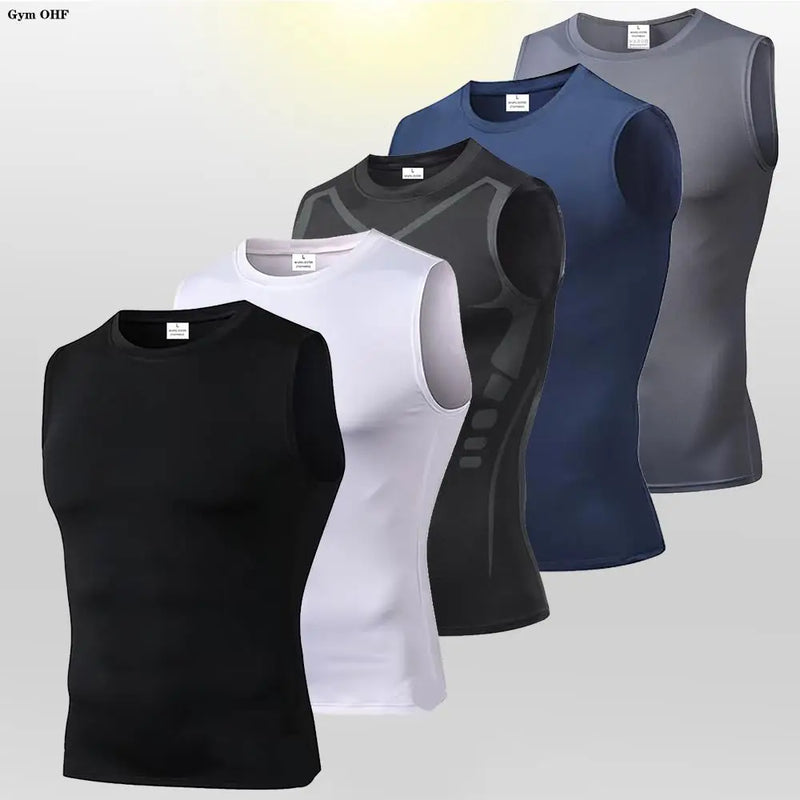 Camiseta regata de compressão maculina