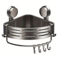 Rack Organizador de Banheiro com Ventosa – Triangular, Resistente e Sem Furos
