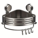 Rack Organizador de Banheiro com Ventosa – Triangular, Resistente e Sem Furos